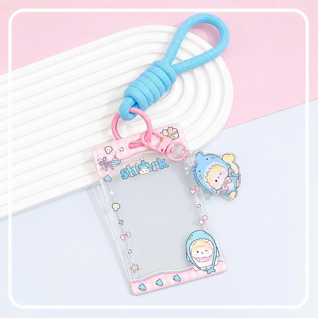 Card Holder trong suốt nhiều màu - Bao đựng thẻ - Bao đựng card bo góc xinh xắn