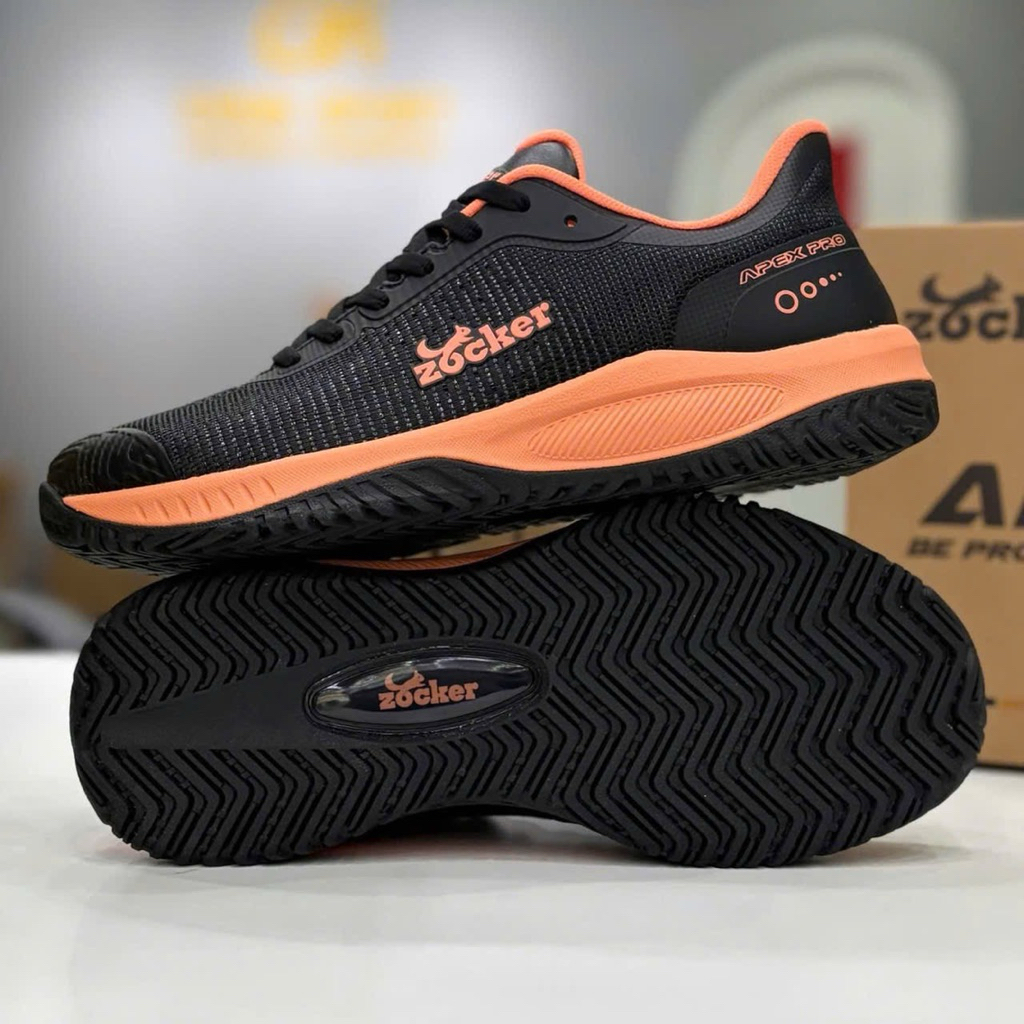 Giày Pickleball Zoker Apex Pro Đen Cam