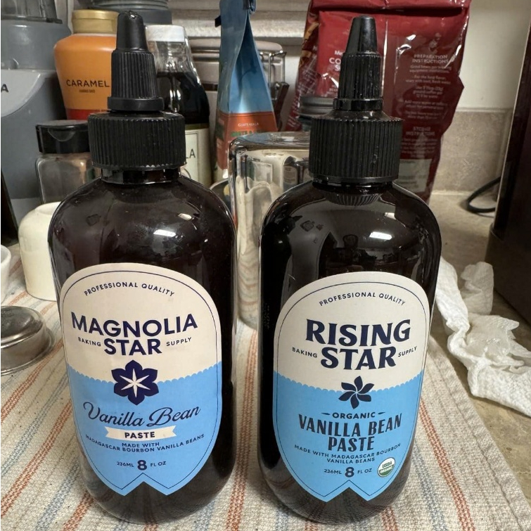 (Hàng Mỹ) Vanilla bean paste organic Rising Star sốt vanilla nguyên hạt ngâm trong bourbon
