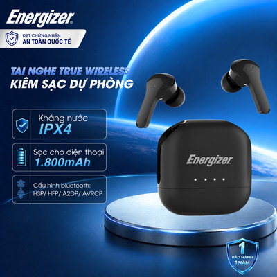 Tai nghe Bluetooth Energizer TWS UB2000 - thiết kế gọn nhẹ - Hàng chính hãng