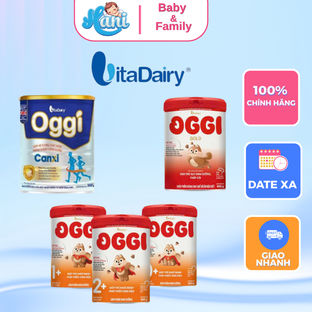 Sữa bột Oggi 0+/ Oggi 1+/ Oggi 2+/ Oggi gold / Oggi canxi 900g
