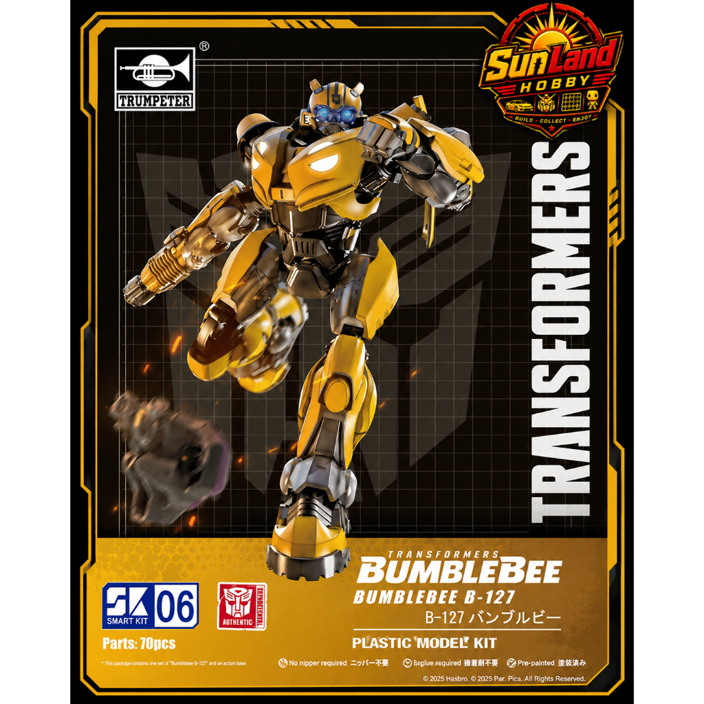 [MÔ HÌNH CHÍNH HÃNG] Trumpeter Transformers Bumblebee Model Kit Lắp Ráp Sẵn Màu - Nội Địa Trung Quốc
