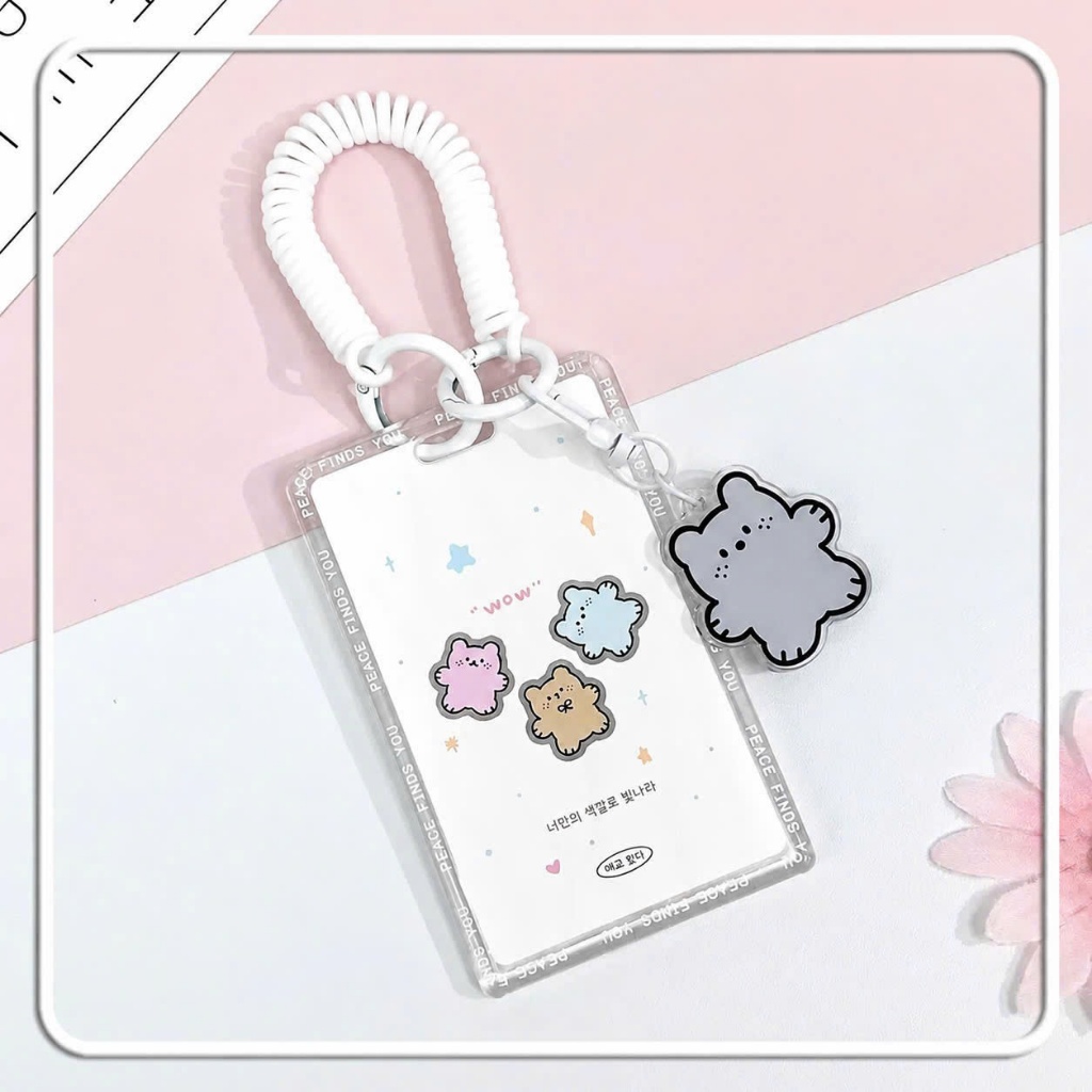 Card Holder trong suốt nhiều màu - Bao đựng thẻ - Bao đựng card bo góc xinh xắn
