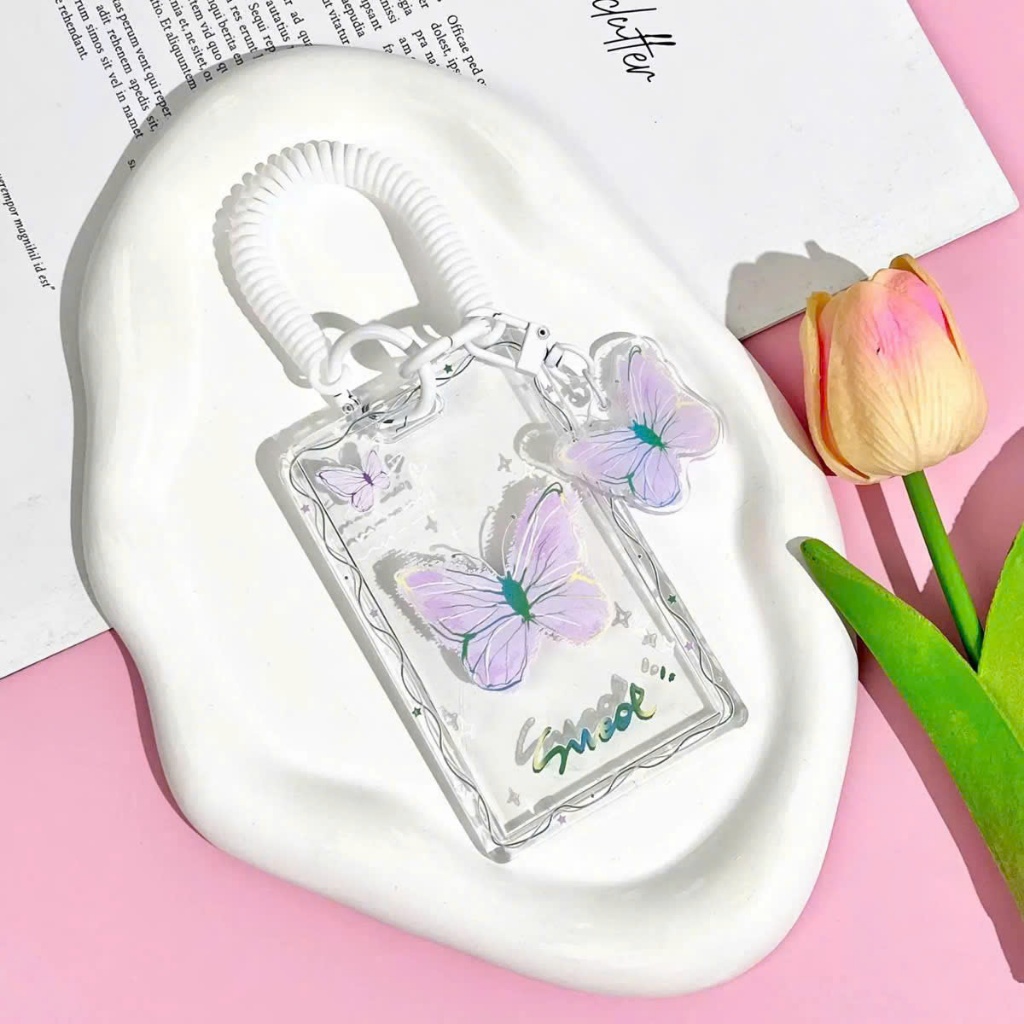 Card Holder trong suốt nhiều màu - Bao đựng thẻ - Bao đựng card bo góc xinh xắn