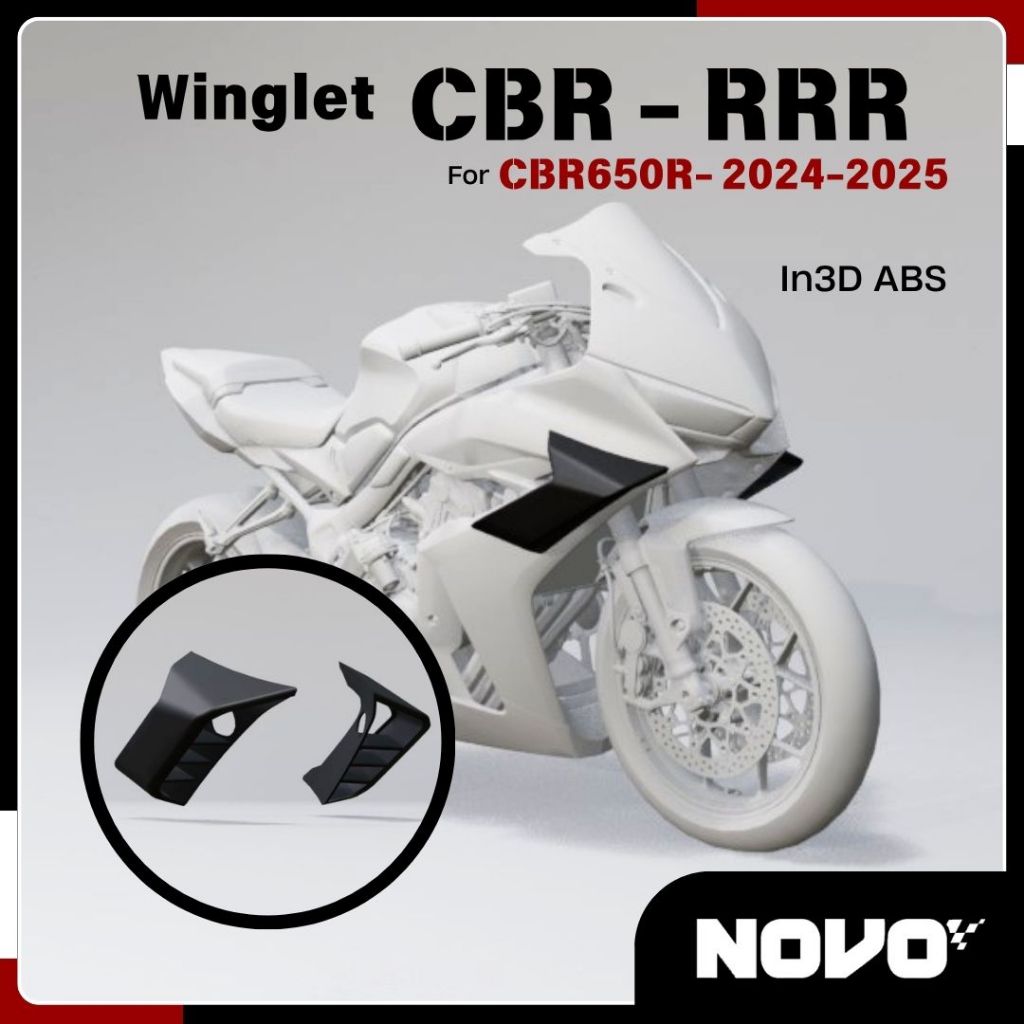 Cánh Gió Kiểu CBR - RRR cho CBR650R 2024-2025 E-clutch, NOVO moto