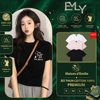 Áo Thun Croptop Nữ Basic Y2K Streetwear  - Chất Cotton 100% Mịn Đẹp - Form Lửng Cổ Tròn Cực Xinh - Hàng Hot Trend