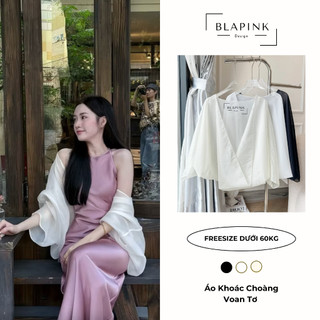 Áo Choàng Tơ - Áo Khoác Vai Chất Liệu Tơ Freesize Dưới 60kg Blapink Shop