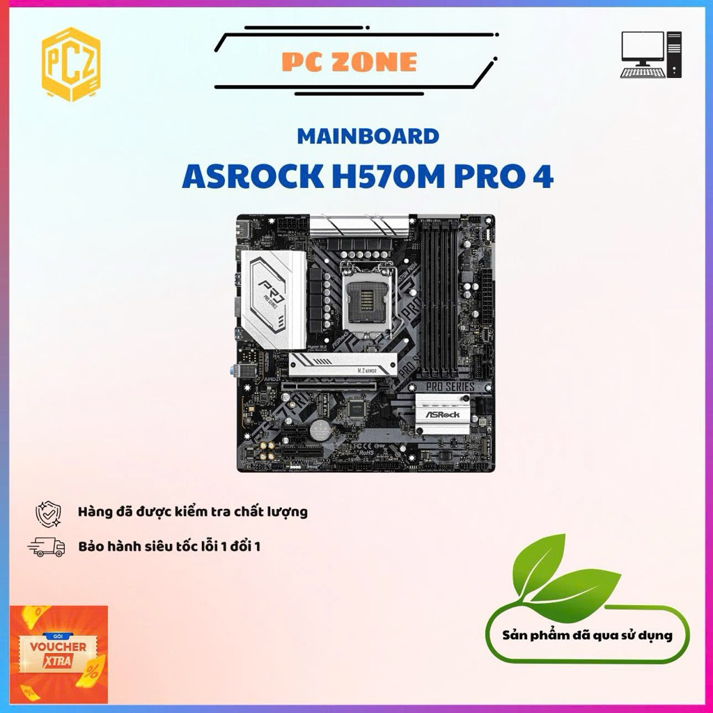 Mainboard - Bo mạch chủ AsRock H570M Pro 4 128GB LGA 1200 DDR4  - 2ND