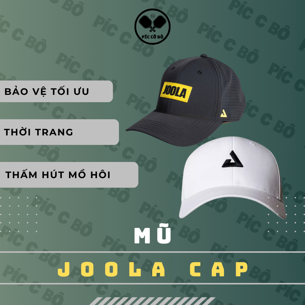 [𝙅𝙊𝙊𝙇𝘼 𝘾𝘼𝙋] Mũ Pickleball Joola Essential Cap - Perforated Cap Nón Pickleball Cao Cấp Cho Tập Luyện