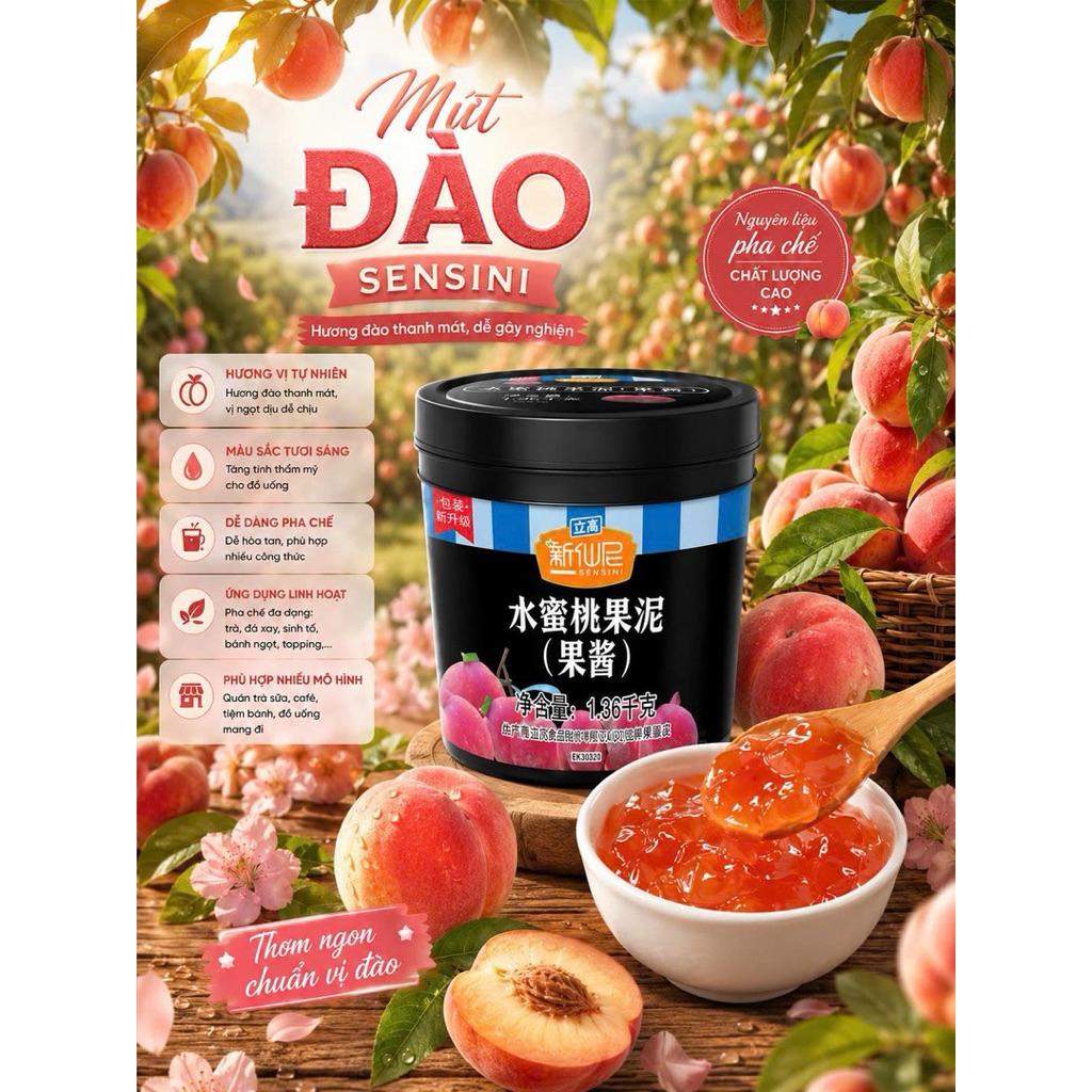 SỐT/ MỨT ĐÀO SENSINI
