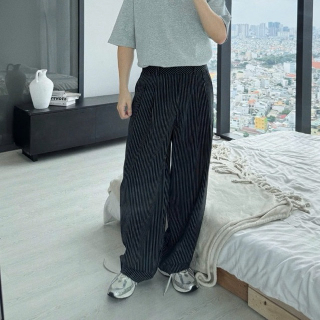 Quần Âu Nam BBRAND 2 Ly Vải Sọc Form Baggy Thời Trang | Quần Tây Nam Dễ Phối Đồ, Cá Tính