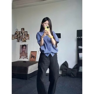 Áo Sơ Mi Caro Dây Rút Form Boxy Kẻ Sọc Unisex Nam Nữ