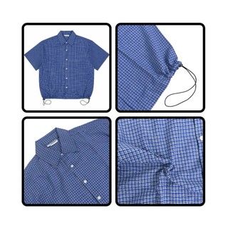 Áo Sơ Mi Caro Dây Rút Form Boxy Kẻ Sọc Unisex Nam Nữ