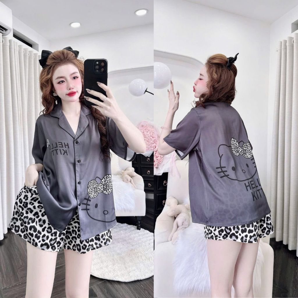 M64 Đồ Ngủ Bigsize Truyền Thống MIKY, Đồ Ngủ Pijama lụa Latin cao cấp mềm mại xinh xắn cute dễ thương < 70KG | BigBuy360 - bigbuy360.vn