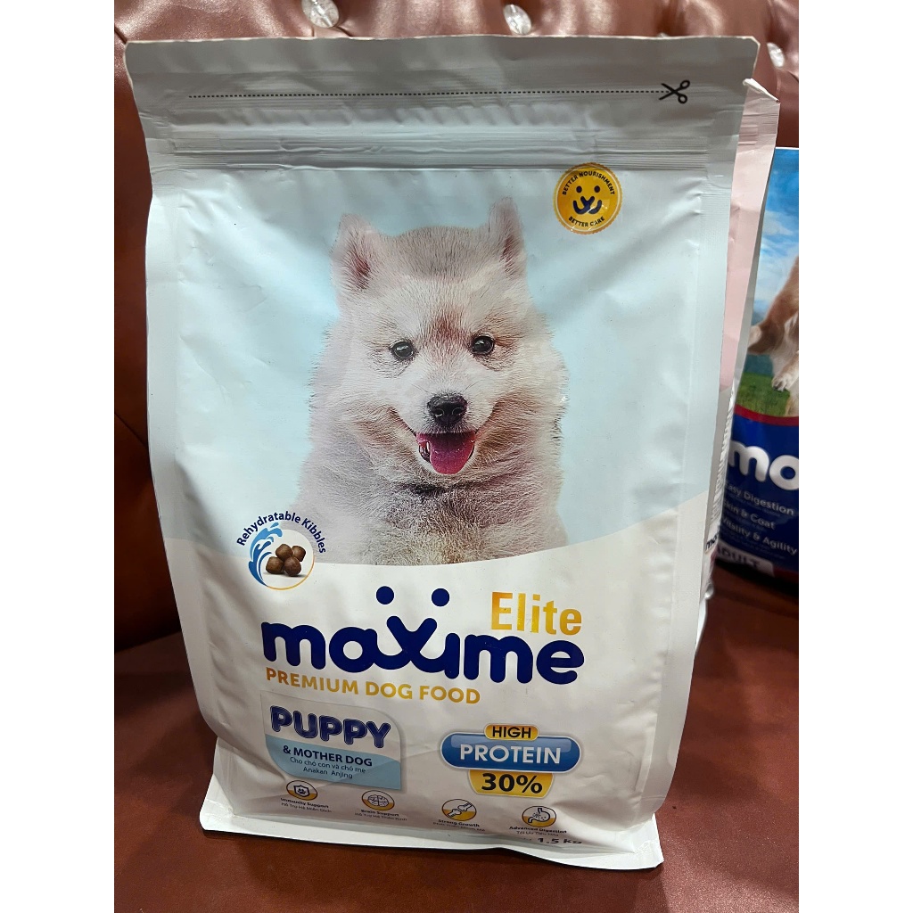 Hạt cho CHÓ MẸ VÀ CHÓ CON, CHÓ BẦU MAXIME Elite 1.5 KG