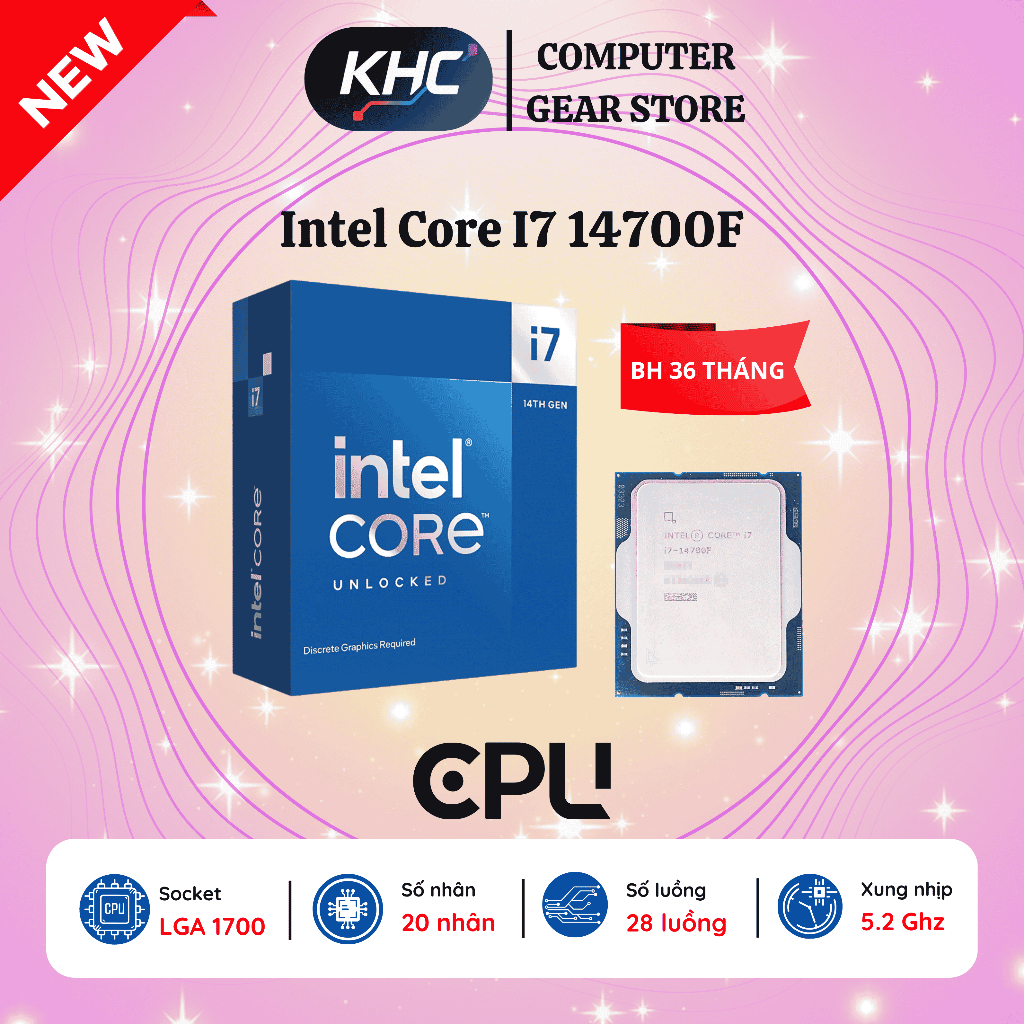 CPU Intel Core i7 14700F Tray New (Full VAT)