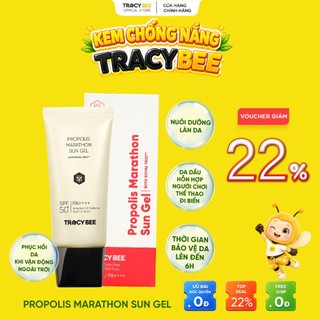 Kem chống nắng Tracybee bền bỉ ngoài trời cho mọi loại da Propolis Marathon SPF50+ PA++++(50ml)
