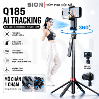 Gimbal Q185 AI Tracking Tripod cao 1.75M Chân Máy Ảnh Điện Thoại Theo Dõi Khuôn Mặt AI, Xoay 360°, Điều Khiển Cử Chỉ