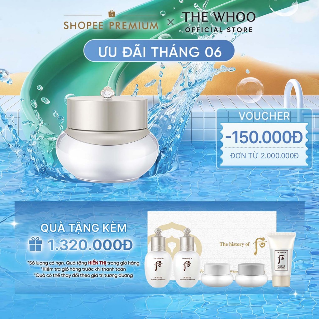 [THE WHOO OFFICIAL] Kem dưỡng sáng da THE WHOO Gong Jin Hyang Brightening Power Cream 50ml