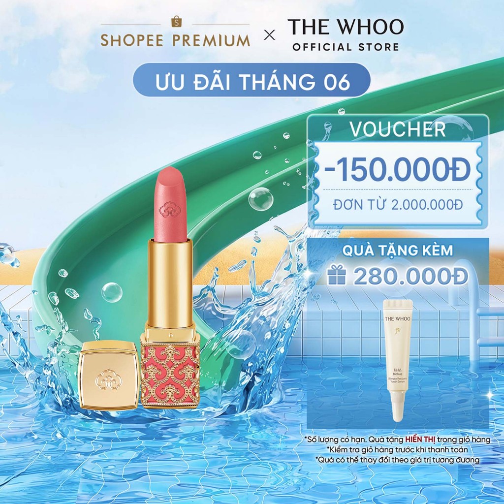 [THE WHOO OFFICIAL] Son nhung lì Đông y The history of Whoo Gongjinhyang Mi Velvet Lip Rouge 3.5g | BigBuy360 - bigbuy360.vn