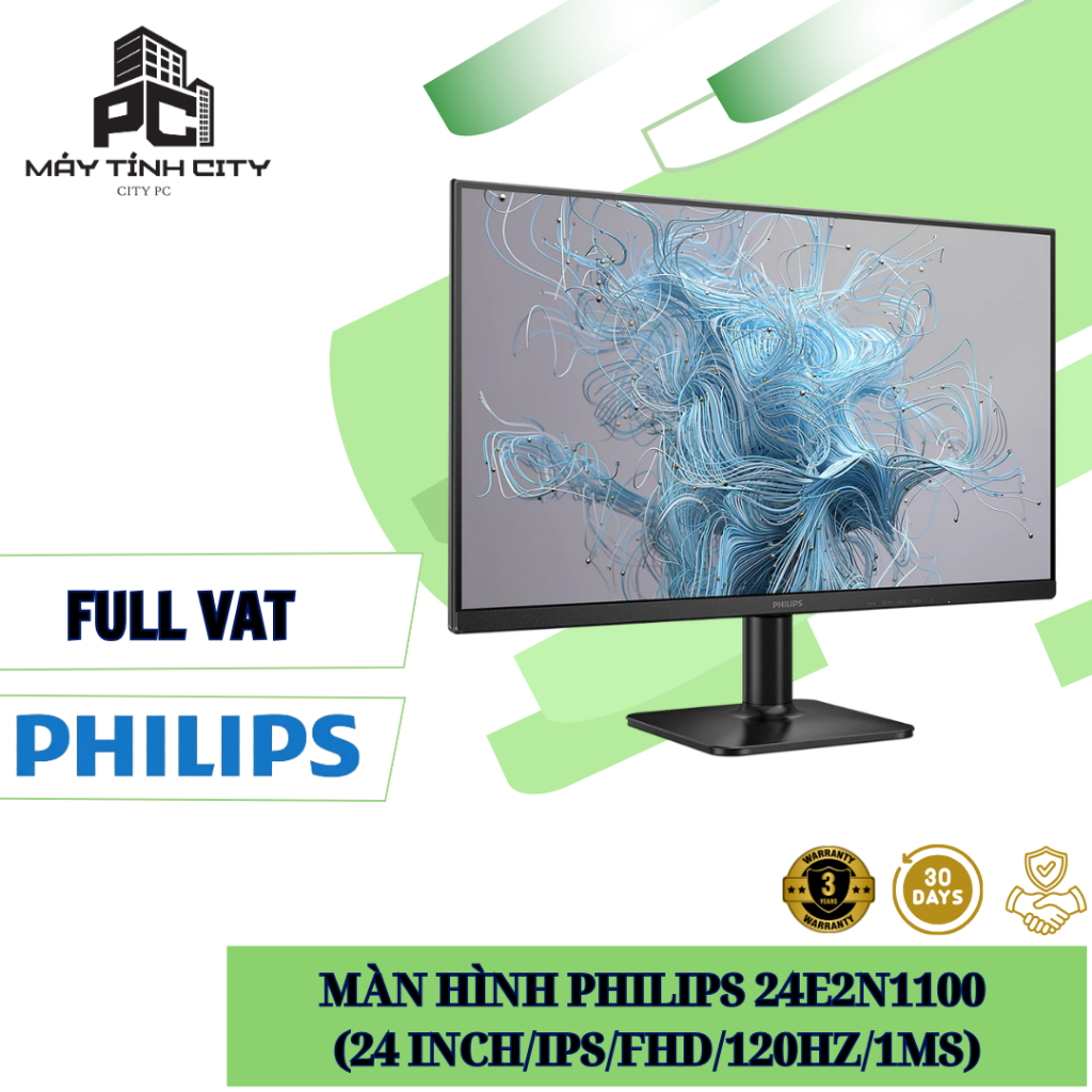 [Full Vat CITY] Màn hình Philips 24E2N1100 (24 inch/IPS/FHD/120Hz/1ms) - Hàng chính hãng