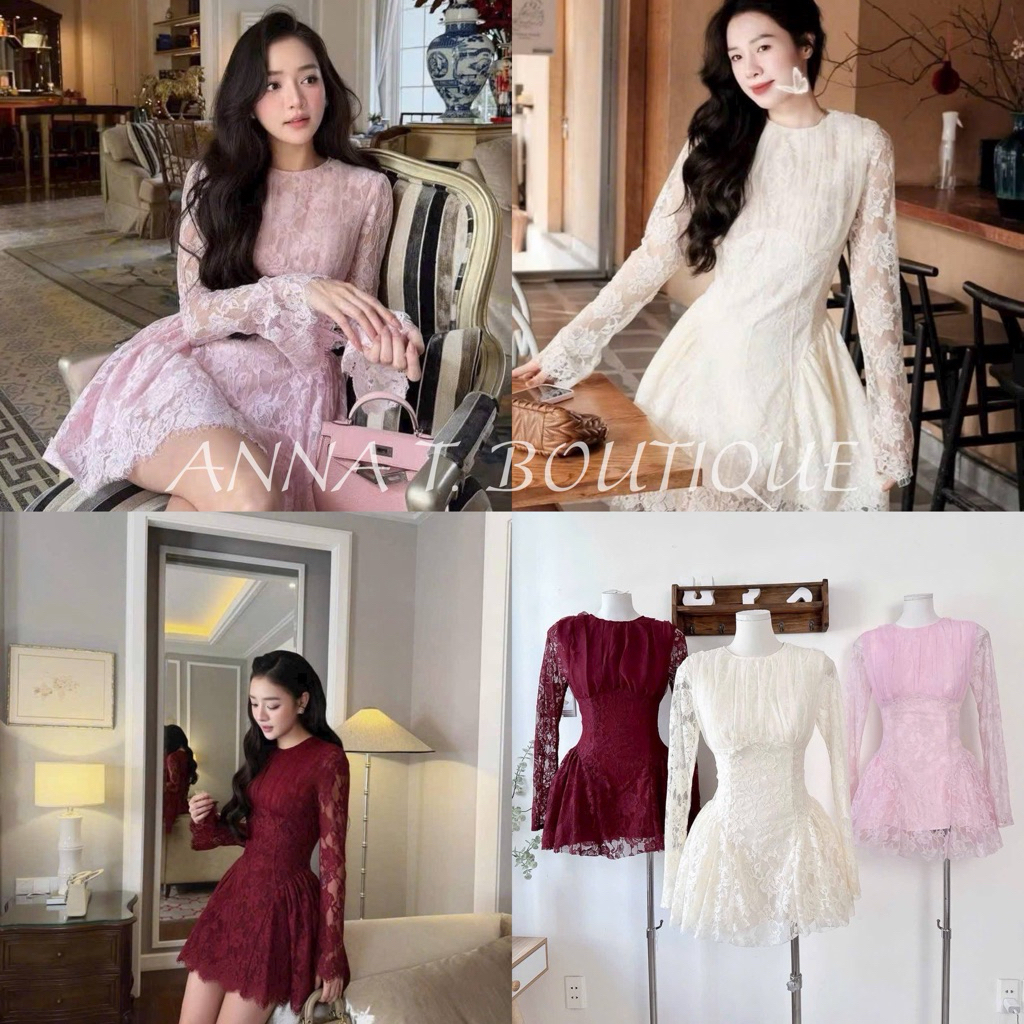 ANNA T. BOUTIQUE - Đầm ren tùng xoè 3 màu