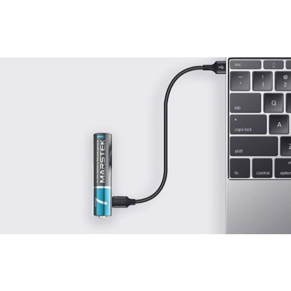 Bộ pin tiểu sạc lại Marstek 4 pin AAA kèm cáp 4 cổng USB-C 7018C