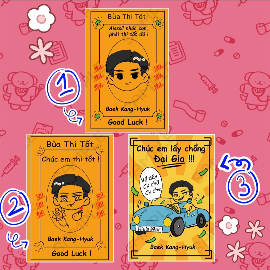 Card Baek Kang- Hyuk, Ju ji Hoon phim The Trauma Code, Card may mắn truyền động lực