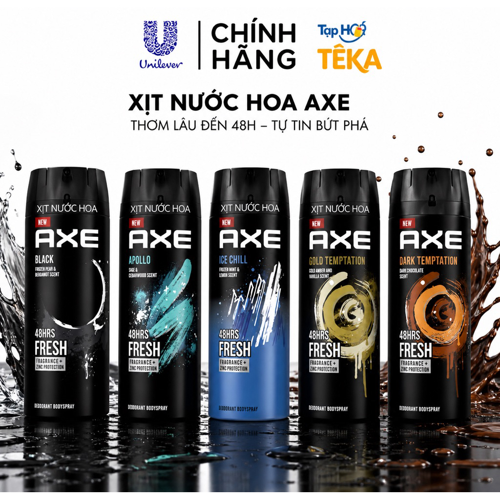 Xịt Nước Hoa Toàn Thân AXE Cho Nam 135ML  [1]