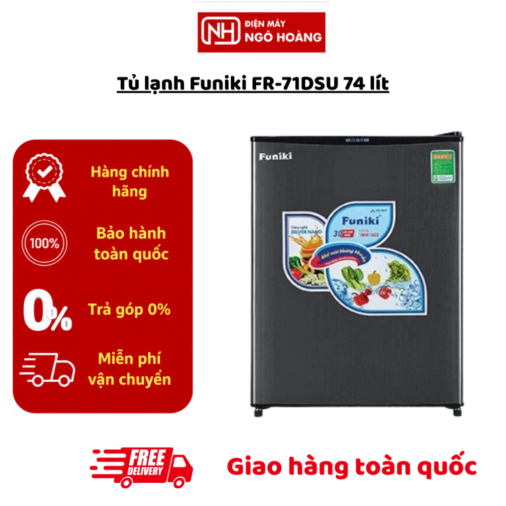 FR-71DSU - Tủ lạnh mini Funiki FR-71DSU 74 lít 1 cánh, nhỏ gọn, làm lạnh trực tiếp