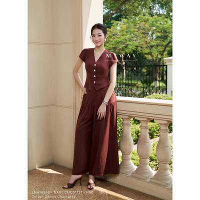 Set Áo Quần Suông  Hè Nữ MY WAY Demin Mềm Cao Cấp 2MA14268 - 2MQ01131 Na0