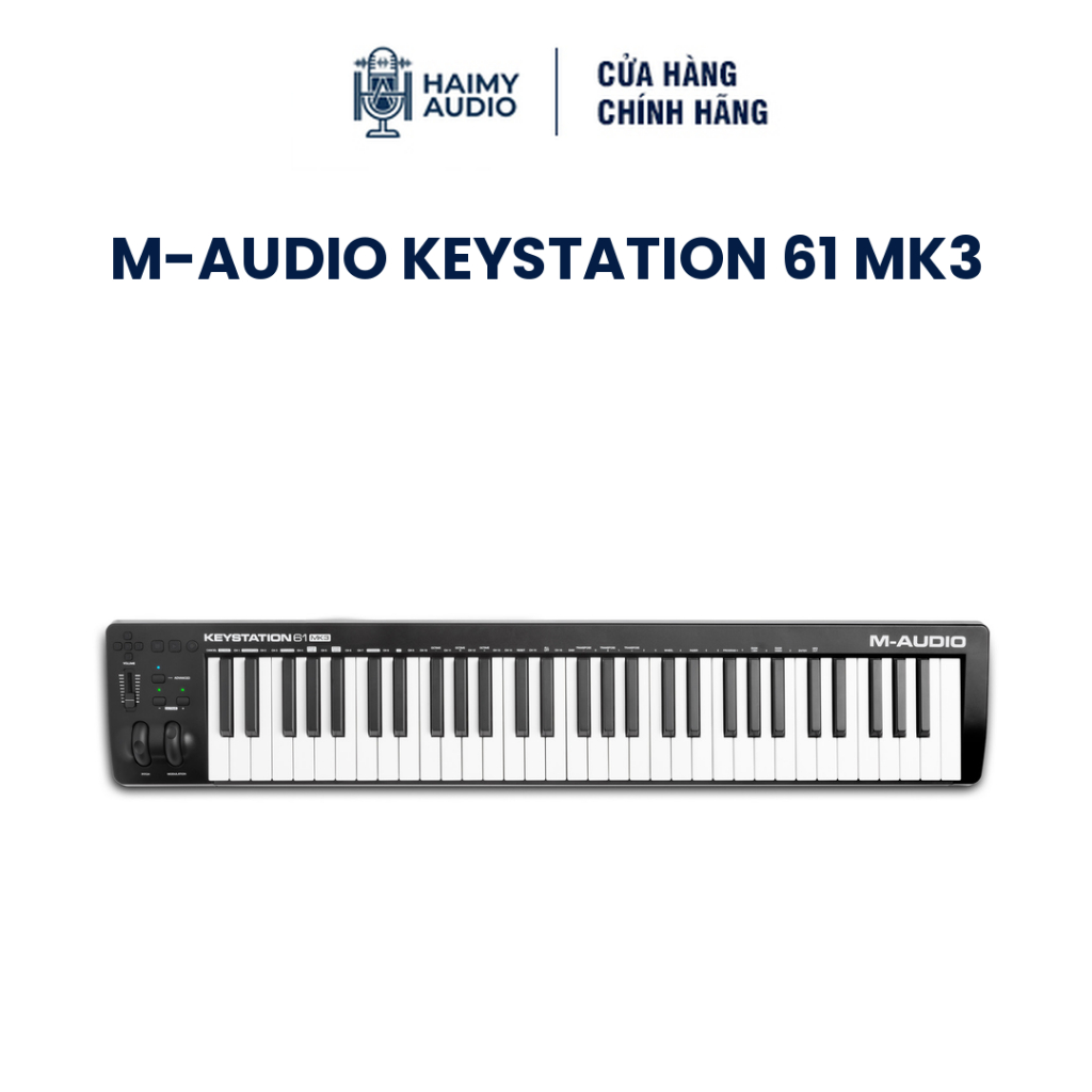 M-Audio Keystation 61 MK3 - Bàn Phím MIDI 61 Phím Semi-Weighted, MIDI Out, USB | Chính Hãng