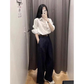 Áo sơ mi trắng, sơ mi nữ HM auth