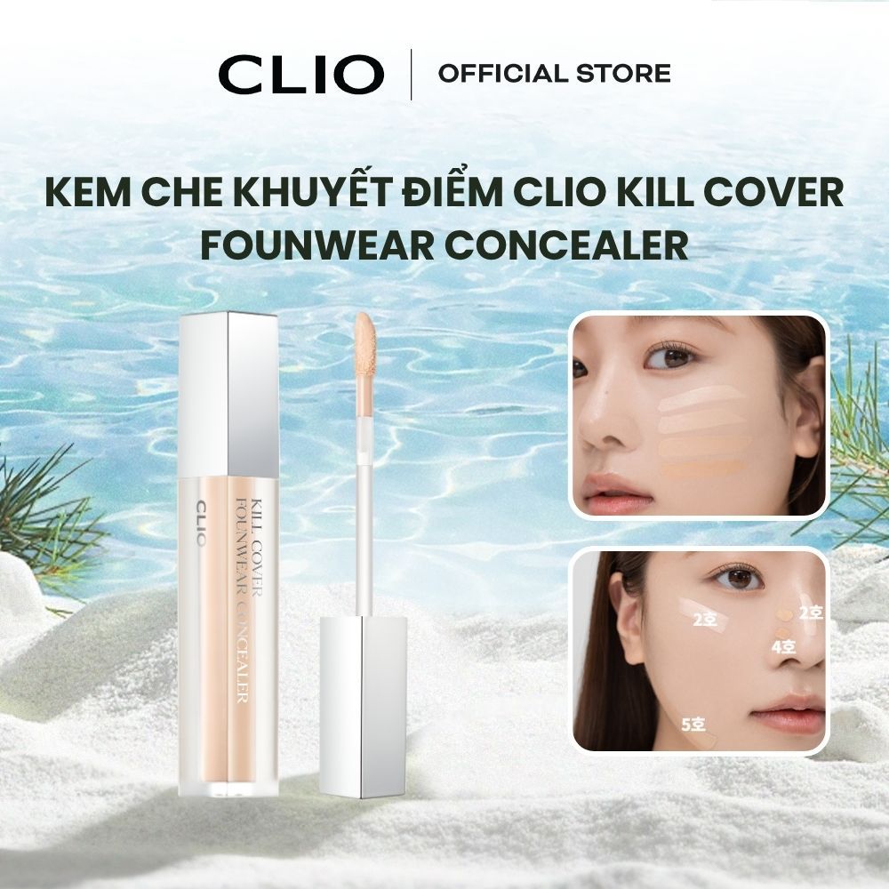 Kem Che Khuyết Điểm CLIO Kill Cover Founwear Concealer 6g Che Phủ Khuyết Điểm Hoàn Hảo