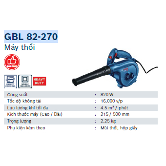 Máy thổi khí Bosch GBL 82-270