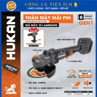 [TẶNG THÂN KHOAN] Thân Mài Pin Mini HUKAN G1-A6006HM - Khởi Động Mềm, Chống Khởi Động Lại, BH 6T