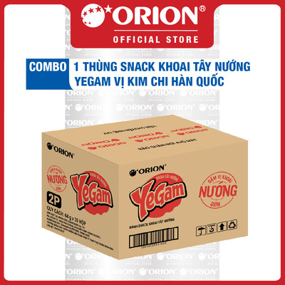 THÙNG BÁNH SNACK KHOAI TÂY NƯỚNG YEGAM VỊ KIM CHI HÀN QUỐC (20 HỘP/THÙNG)