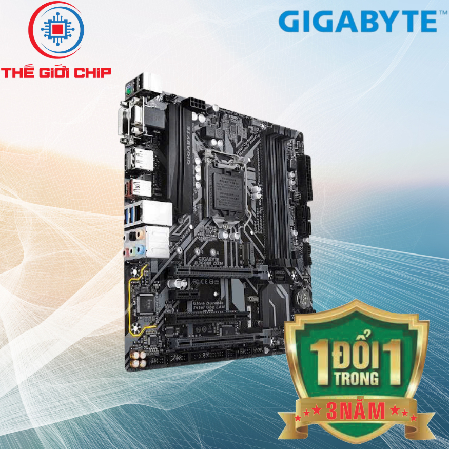 Mainboard (Bo mạch chính) Gigabyte B360M-D3H (Tye-C) M.2 I like new Box Bảo hành 36 tháng bởi nhà cu