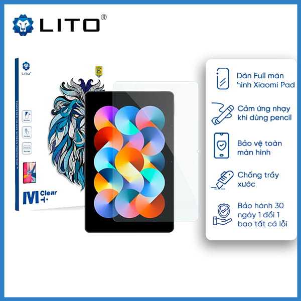 Miếng Dán Cường Lực LITO M+0.3mm 2.5D Cho Xiaomi Pad/ Samsung Tab - Chính Hãng
