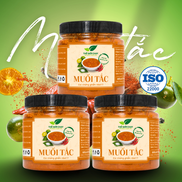 COMBO 3 Hũ Muối Tắc 200 g - Thế Giới Chay - Coi chừng ghiền nha