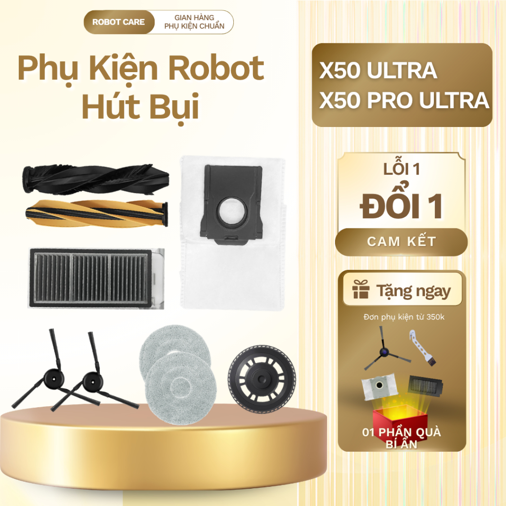 Phụ kiện tương thích cho Dreame X50 Ultra, X50 pro ultra - Phụ kiện thay thế robot hút bụi Dreame X5