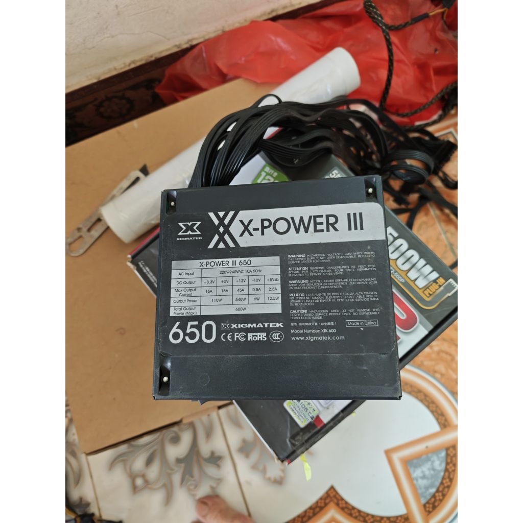 nguồn xigmatek x power III 650W công suất thực.