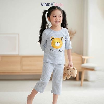 Bộ Đồ Thun Lửng Cho Bé Vincy KTL019W12