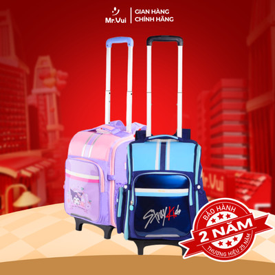 Balo Cần Kéo 1042 Mr.Vui  Balo Kéo Học Sinh Tiểu Học & THCS Đẹp, Bền, Nhẹ, Chống Thấm Bảo Hành 2 Năm