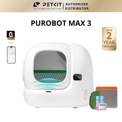Máy Dọn Phân Mèo Tự Động, Nhà Vệ Sinh Cho Mèo PETKIT PUROBOT MAX 3 Cho Mèo Tới 10 Kg