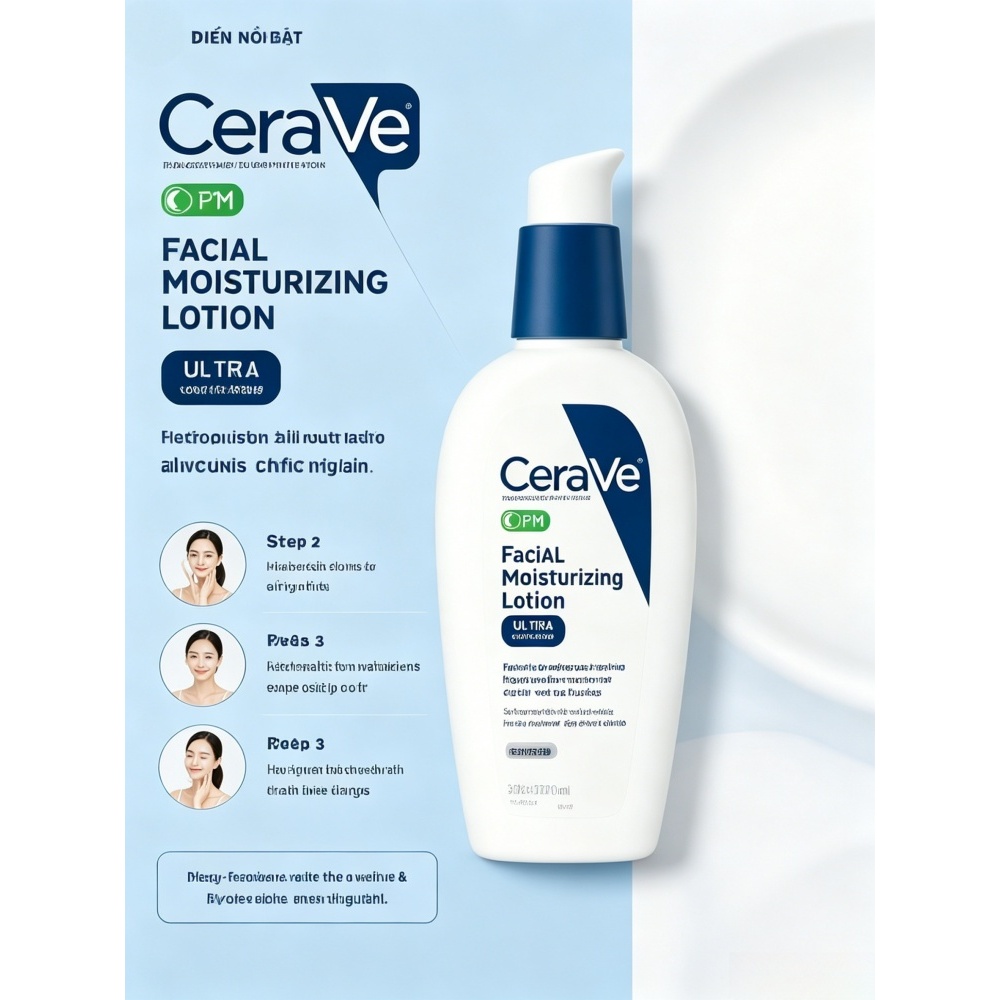Sữa Dưỡng Ẩm CeraVe PM 89ml Không Paraben Không Hương Liệu
