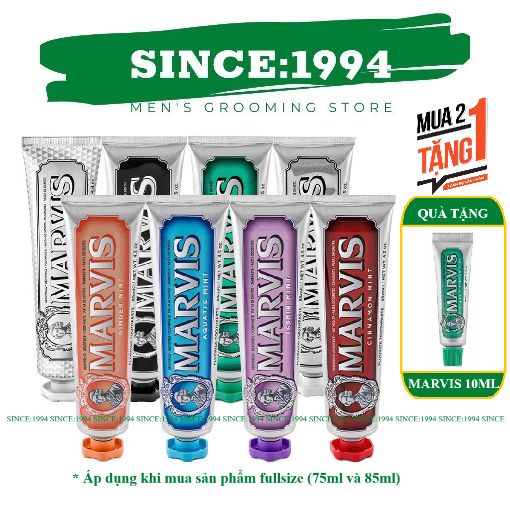 [ Full Mùi ] Kem đánh răng Marvis Toothpaste - Đầy đủ mùi hương