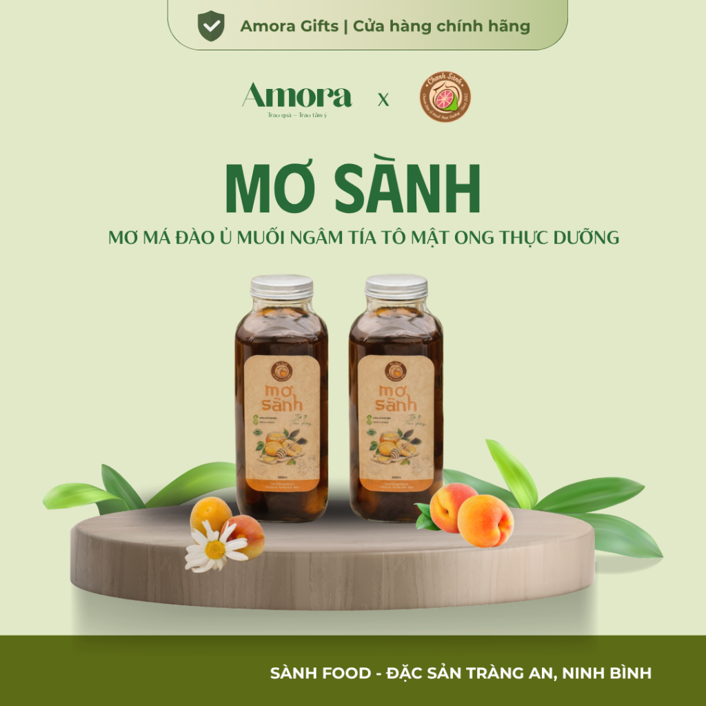 Mơ Sành - Mơ Má Đào Ủ Muối Ngâm Tía Tô Mật Ong Thực Dưỡng, Mơ Má Đào Ngâm Giải Khát Bổ Dưỡng