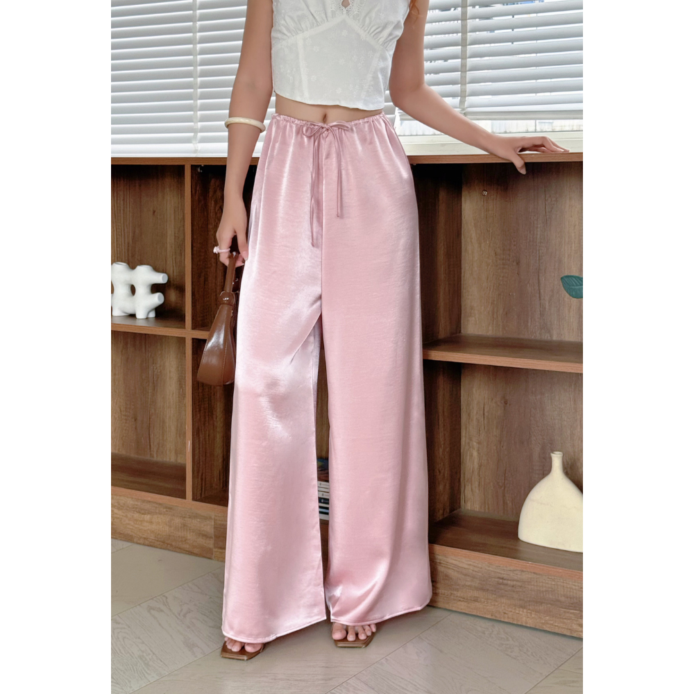 [GIÁ SỐC] Quần Lụa Ống Suông Dây Rút La Boutique SS26 - QD005-2604LAT | BigBuy360 - bigbuy360.vn