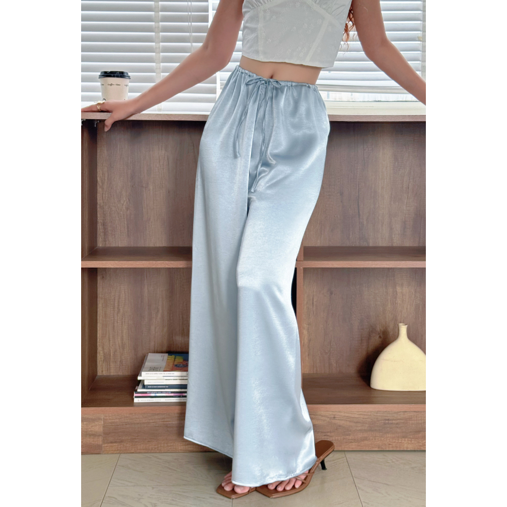 [GIÁ SỐC] Quần Lụa Ống Suông Dây Rút La Boutique SS26 - QD005-2604LAT | BigBuy360 - bigbuy360.vn